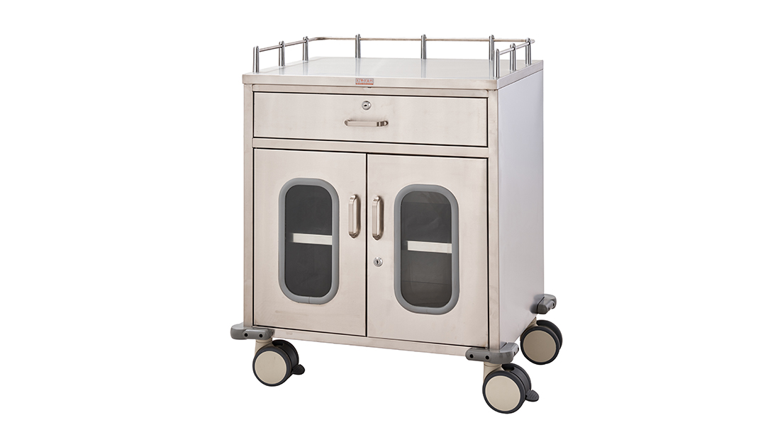 YG329 Stainless Steel Anesthesia Trolley